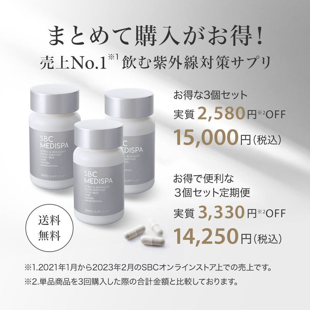 SBC MEDISPA ホワイトサプリメント3個セット-